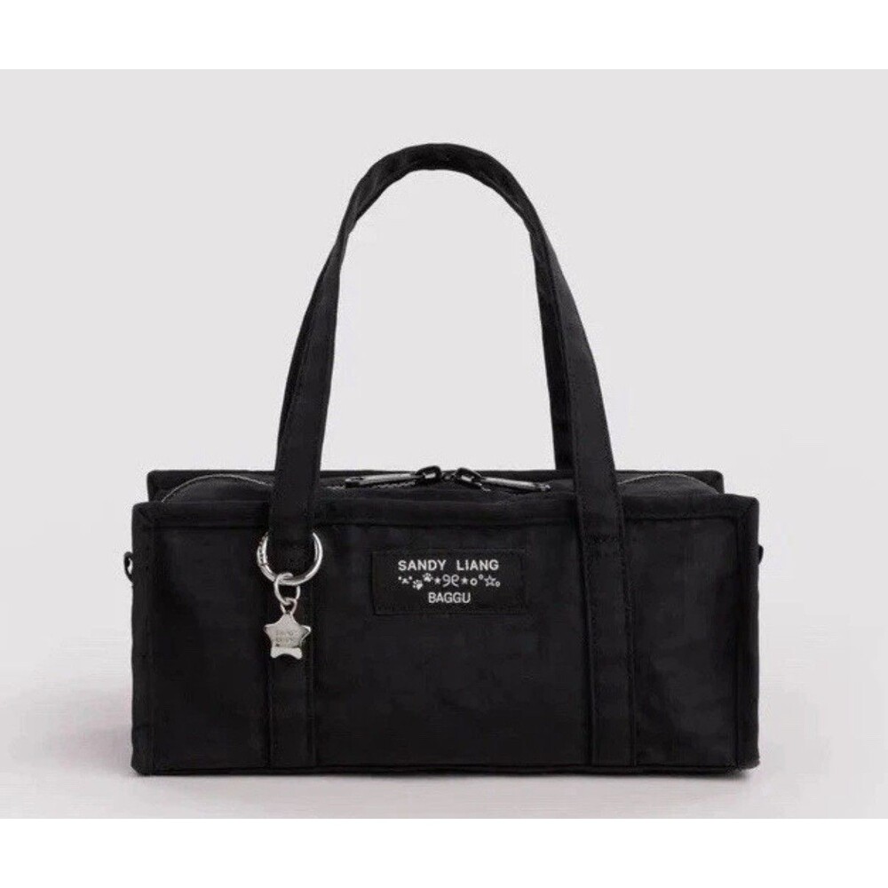 Sandy Liang x BAGGU Mini Nylon Market Bag Crossbody Purse Market Black NWT